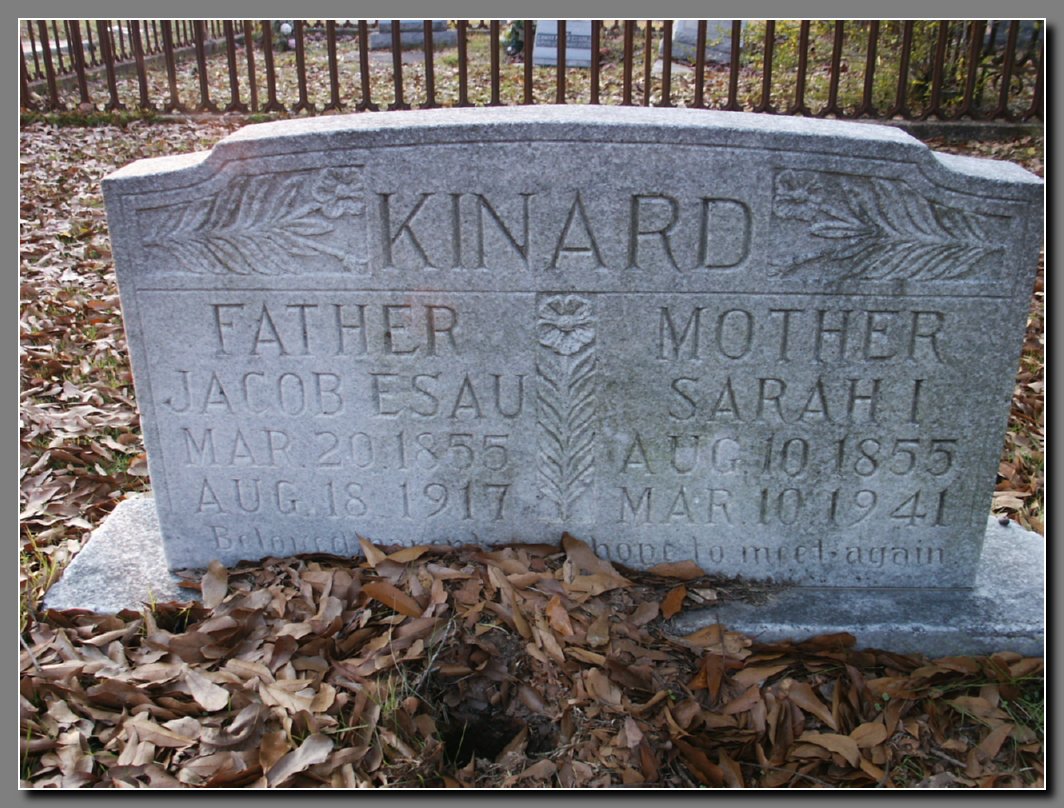 Kinard.JacobEsauandSarahI.