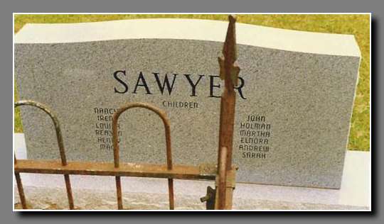 SawyerWilliamEarlyChildrenbackheadstone